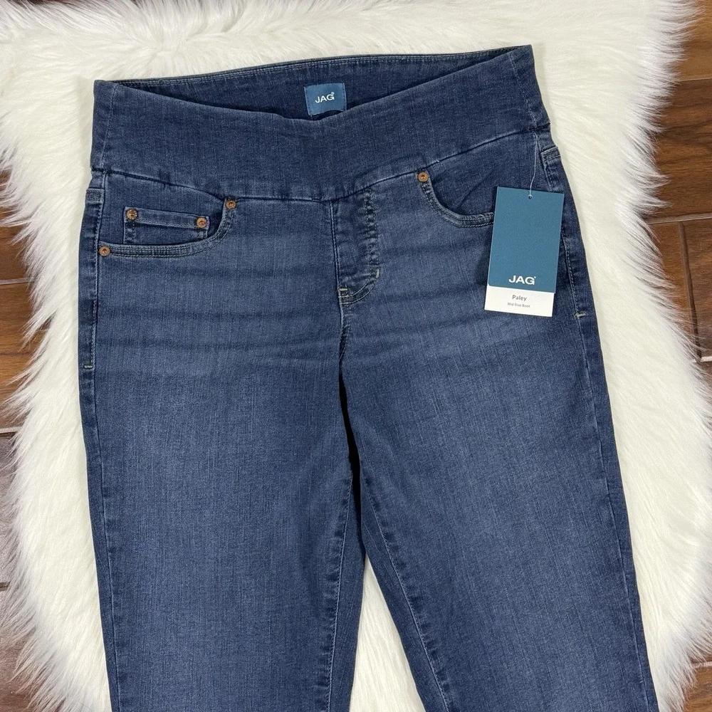 Jag Jeans Women's Size 6 / 33 Paley Mid Rise Boot Leg Pull On Denim‎ Jeans